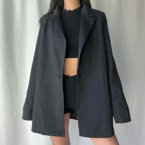 Pretty Little Thing oversized blazer in black